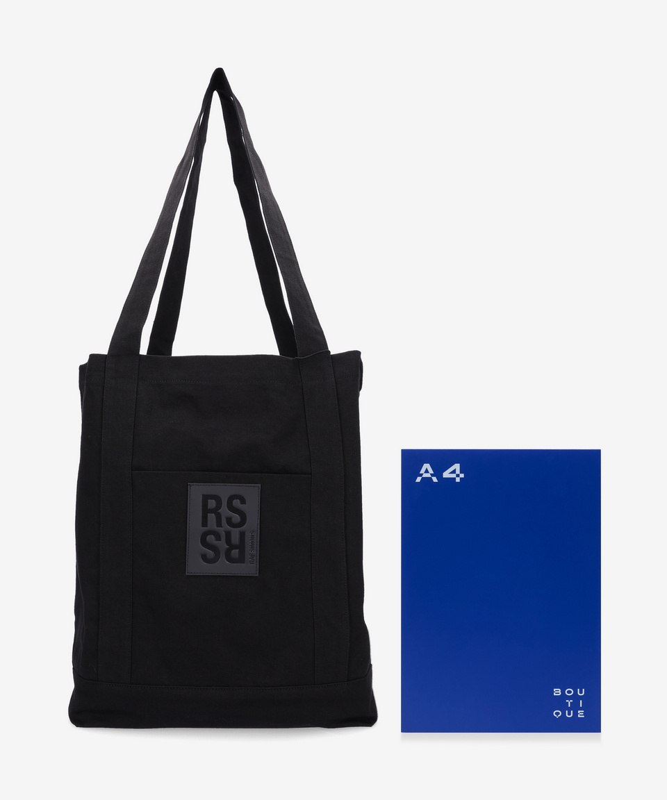 MUSINSA公式 | RAF SIMONS Logo Patch Tote Bag - Black