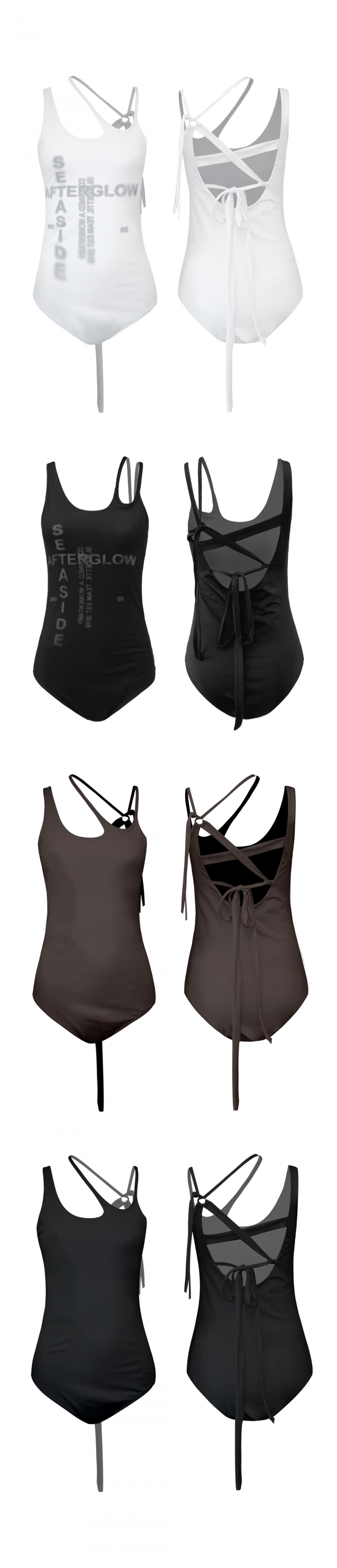 나체(NACHE) WAVE BASIC SWIM SUIT PRINT BLACK - 사이즈 & 후기