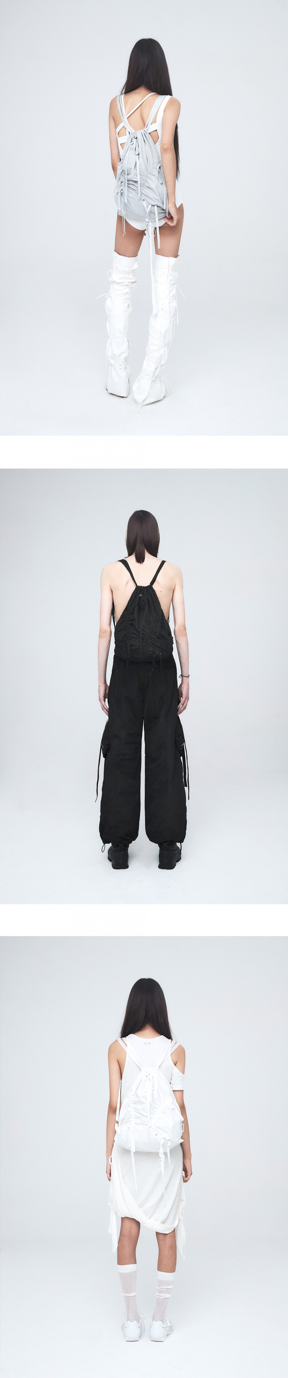 【NACHE】LIGHT SHIRRING GYM SACK MUSINSA | NACHE LIGHT SHIRRING GYM SACK LIGHT GRAY