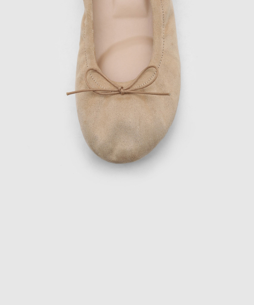 메이르 스웨이드 리본 플랫슈즈 (1cm)