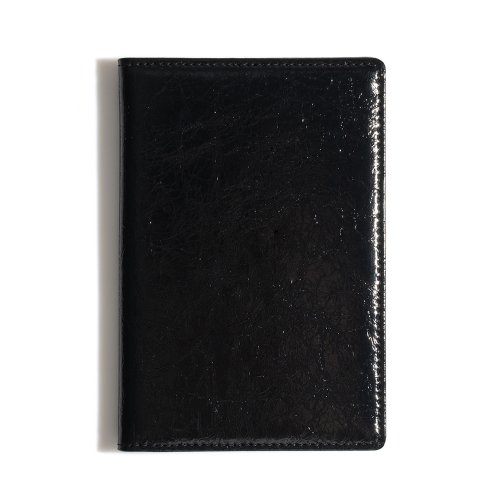 CRINKLE PASSPORT CASE - BLACK
