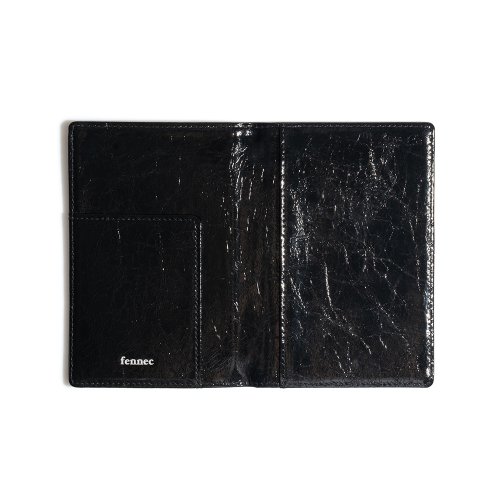 CRINKLE PASSPORT CASE - BLACK