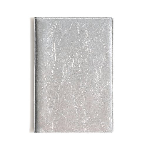 CRINKLE PASSPORT CASE - SILVER