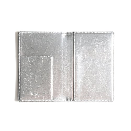 CRINKLE PASSPORT CASE - SILVER