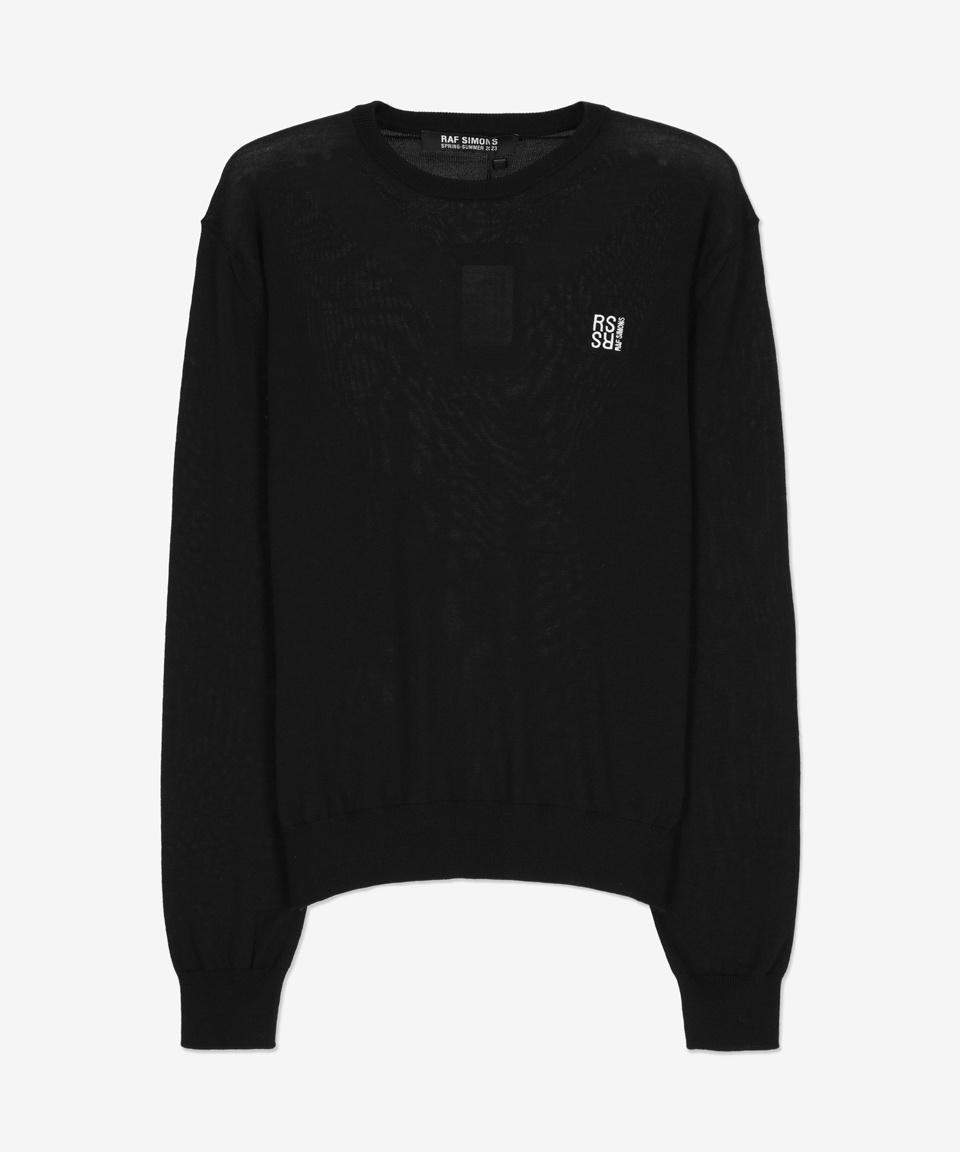 スウェット・トレーナー *RAF SIMONS* Crew neck logo sweatshirt dark navy 231823A5200 MUSINSA | RAF SIMONS Crew neck logo sweatshirt - Dark Navy