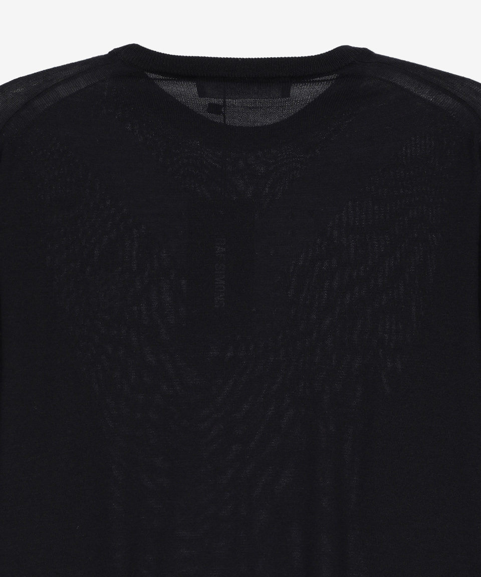 スウェット・トレーナー *RAF SIMONS* Crew neck logo sweatshirt dark navy 231823A5200 MUSINSA | RAF SIMONS Crew neck logo sweatshirt - Dark Navy