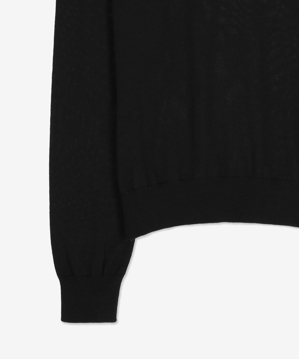 MUSINSA | RAF SIMONS Crew neck logo sweatshirt - Dark Navy