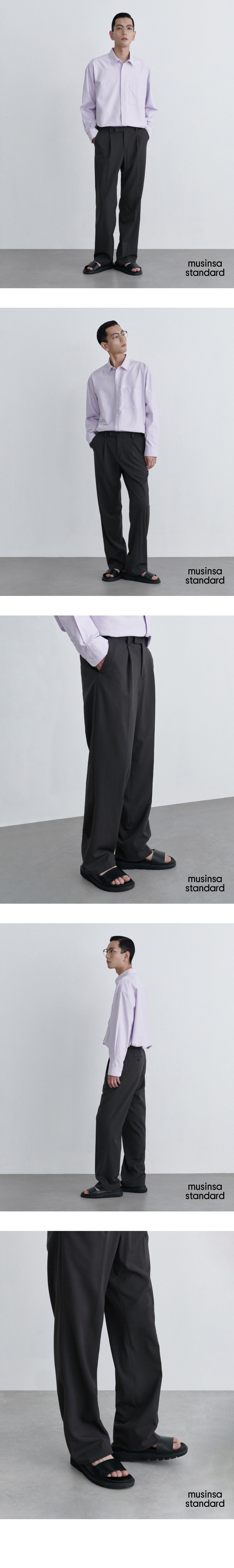 【MUCENT】 PUNNY WIDE BANDING PANTS UNISEX / 追跡付 Amomento Cotton Banding Wide Pants in Black | Parallel