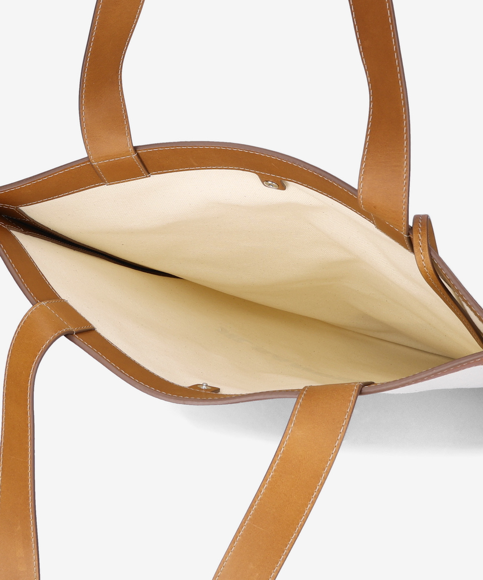 MUSINSA | JIL SANDER Logo Canvas Totebag - Beige: Brown