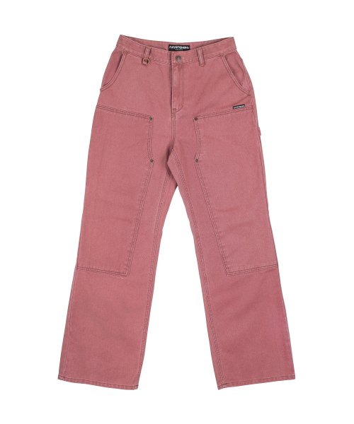 STITCH POINT COTTON CARPENTER PANTS [PINK]