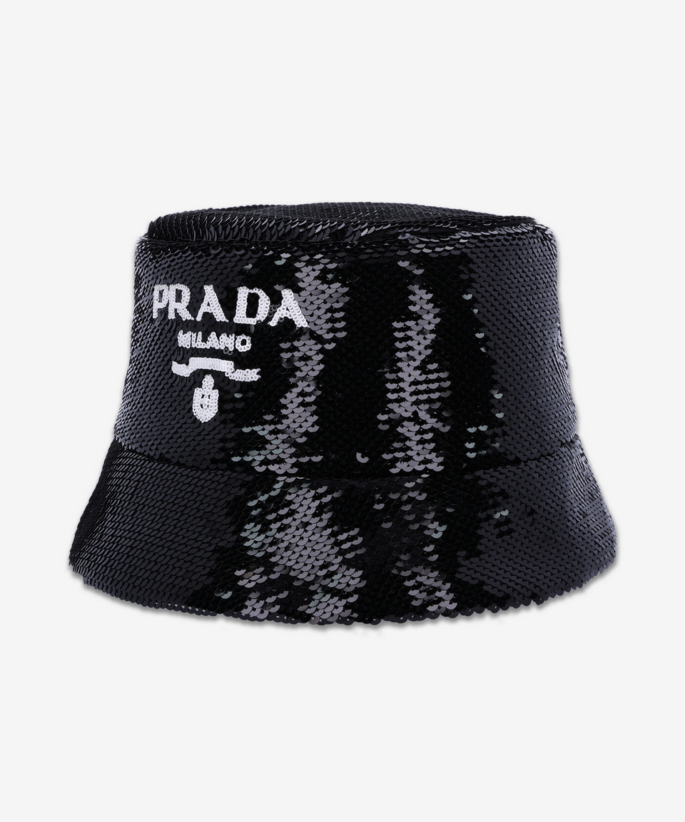 ★PRADA★ Sequin Bucket Hat Black 1HC1372D0GF0967 1HC1372D0G MUSINSA | PRADA Sequin Bucket Hat - Black / 1HC1372D0GF0967