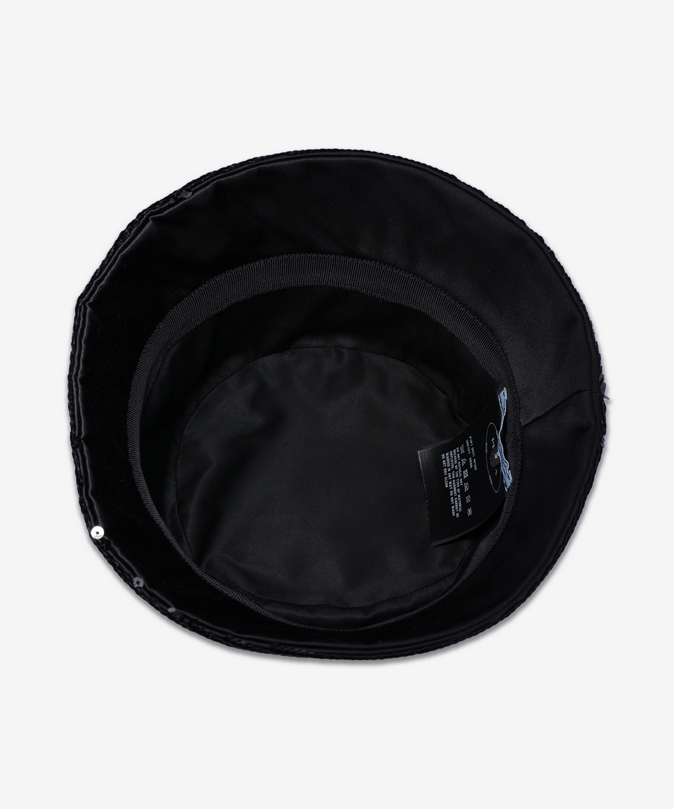 ★PRADA★ Sequin Bucket Hat Black 1HC1372D0GF0967 1HC1372D0G MUSINSA | PRADA Sequin Bucket Hat - Black / 1HC1372D0GF0967