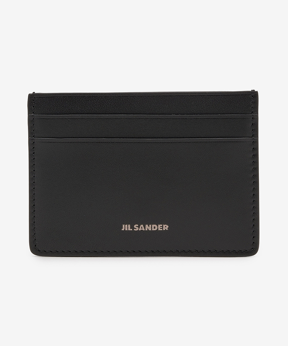 ☆韓国の人気【Jil Sander】☆ロゴ刻印 レザー カードホルダー☆ MUSINSA公式 | JIL SANDER Logo Leather Card Holder - Black