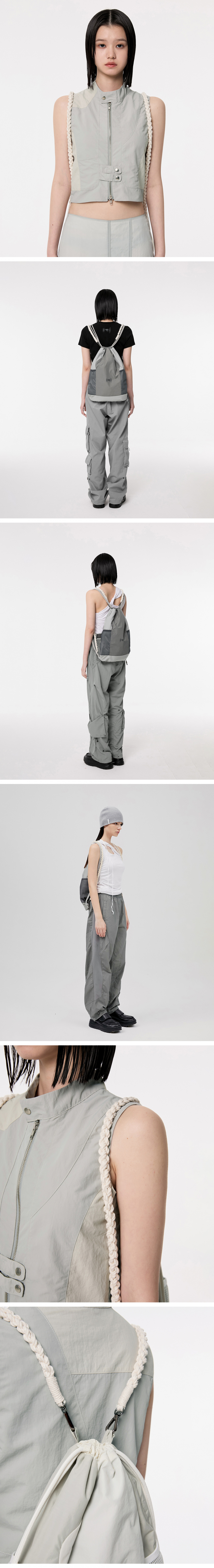 플레어업(FLAREUP) Wave Handmade Gym Sack - Gray (FL-724