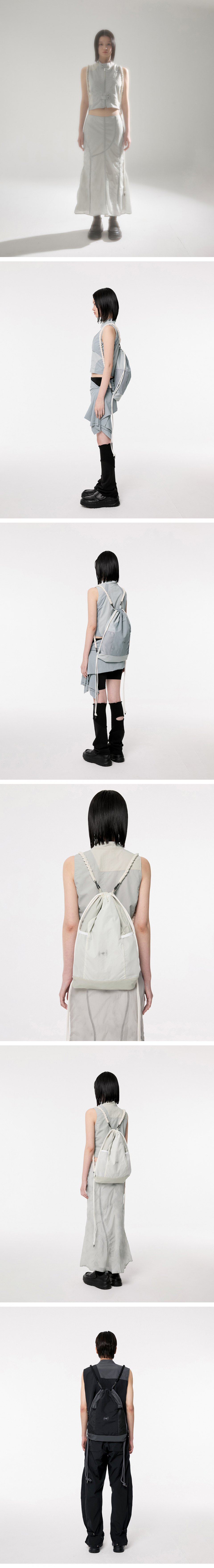플레어업(FLAREUP) Wave Handmade Gym Sack - Gray (FL-724