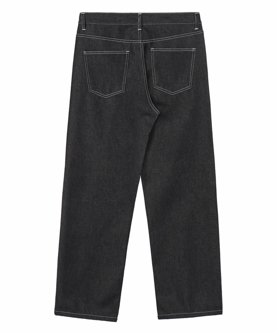 デニム・ジーパン LAUGHER [Non-fade] Cowboy denim pants 5FT392 MUSINSA | LAUGHER [Non-fade] Cowboy denim pants. - Black