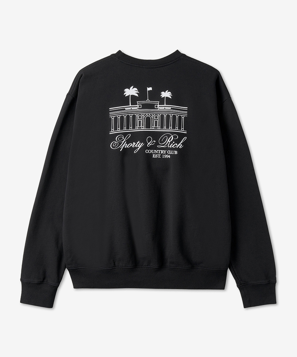 ★Sporty & Rich★ Villa Sweatshirt Black CR844BK CR844BKSS23 MUSINSA | SPORTY&RICH Villa Sweatshirt - Black / CR844BK