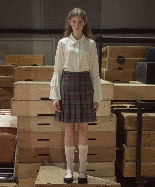 RFH CLASSIC CHECK PLEATS SKIRT - 3color