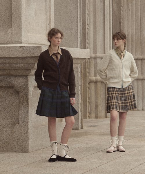RFH CLASSIC CHECK PLEATS SKIRT - 3color