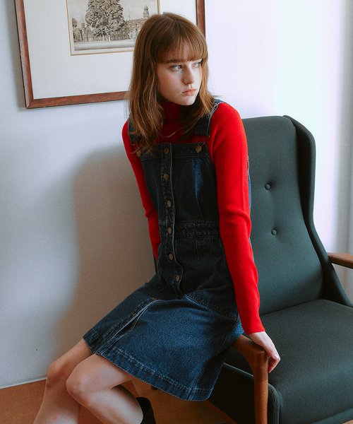 DENIM OVERALL ONE-PIECE BLUE