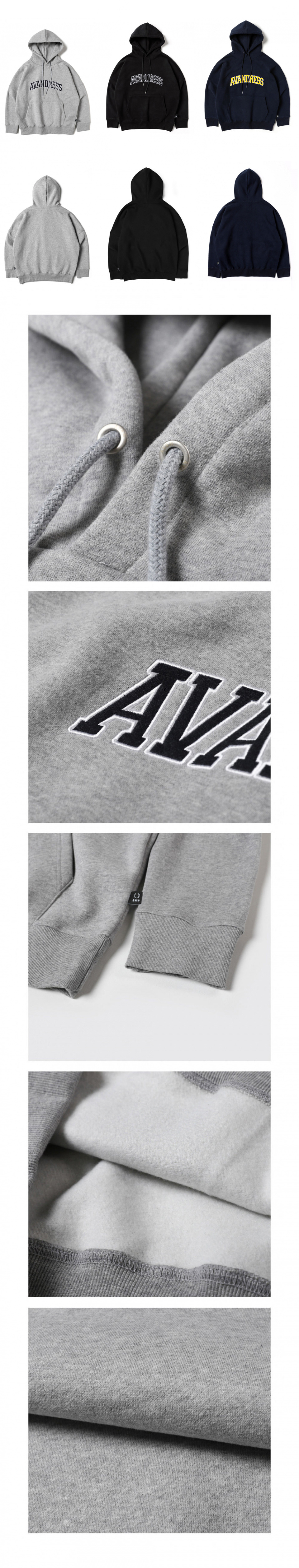 MUSINSA | AVANDRESS UNISEX OVERFIT APPLIQUE HOODIE - 3COL
