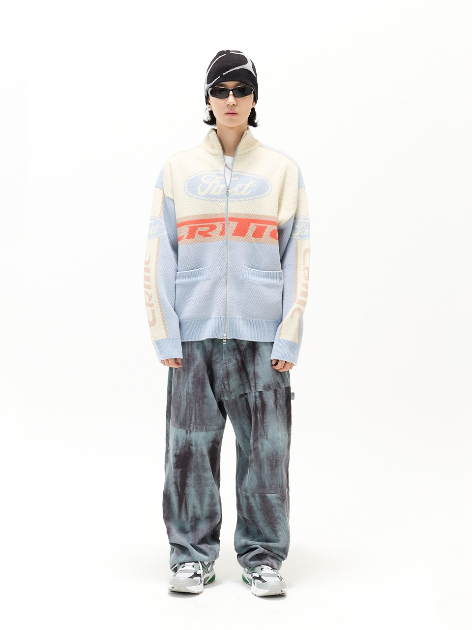 musinsa ニット critic racing zip-up knit MUSINSA | CRITIC RACING ZIP-UP KNIT NAVY