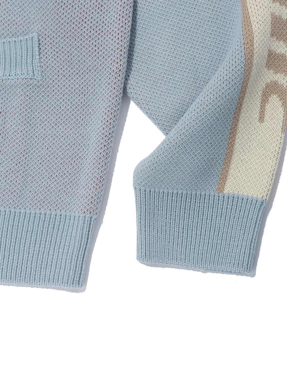 MUSINSA | CRITIC RACING ZIP-UP KNIT SKY BLUE