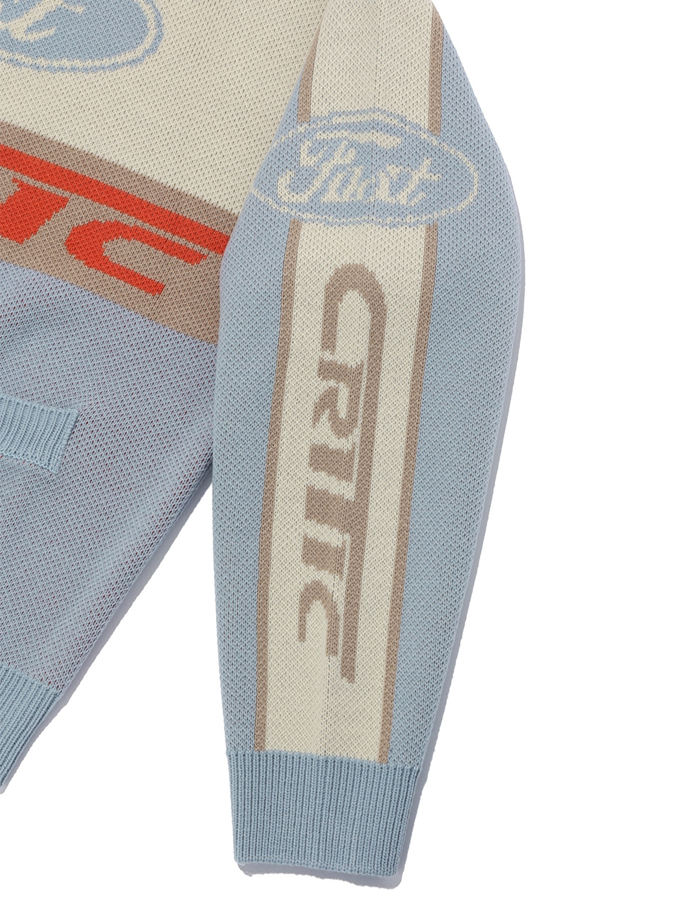 musinsa ニット critic racing zip-up knit MUSINSA | CRITIC RACING ZIP-UP KNIT SKY BLUE