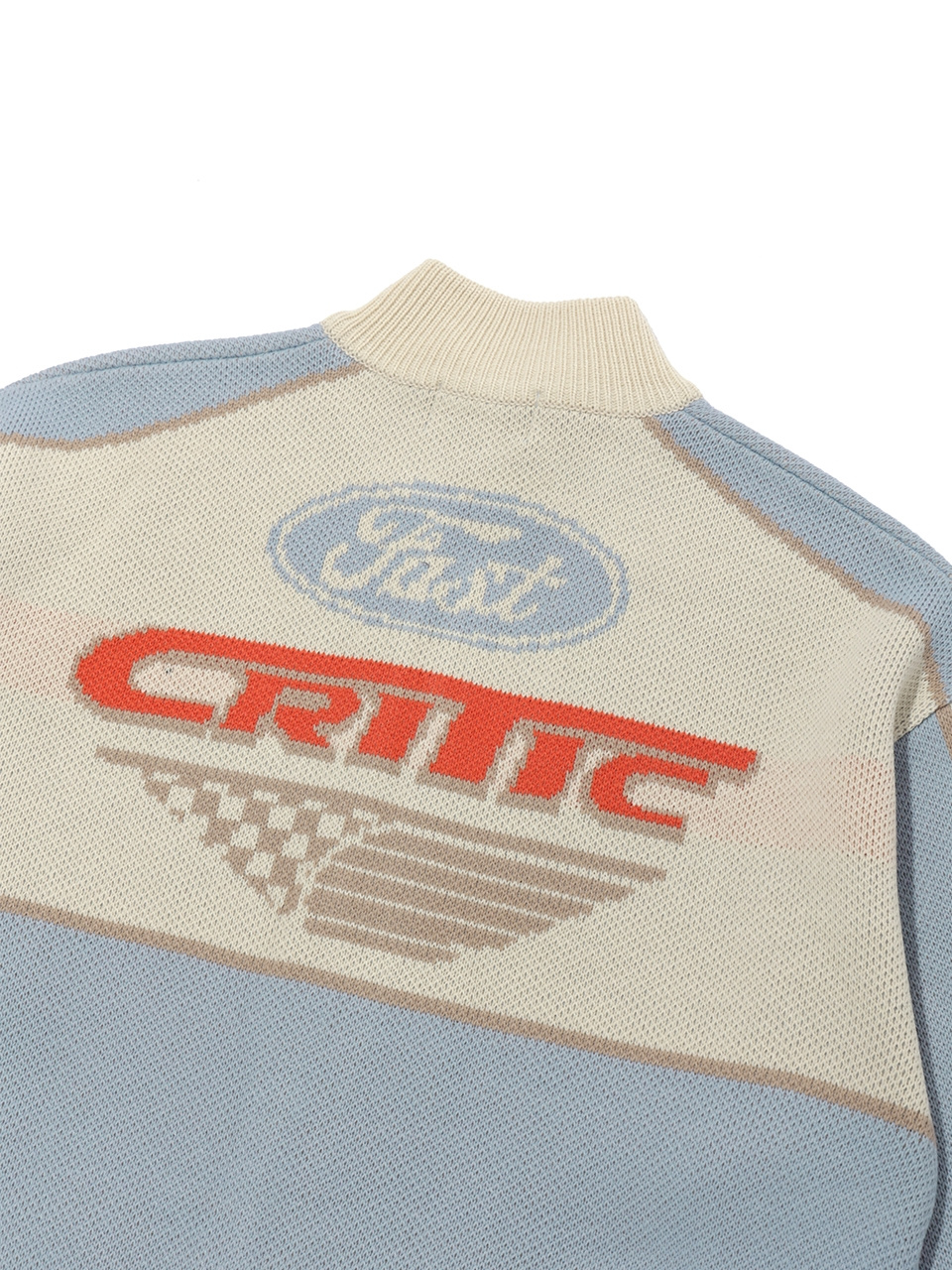 musinsa ニット critic racing zip-up knit MUSINSA | CRITIC RACING ZIP-UP KNIT NAVY
