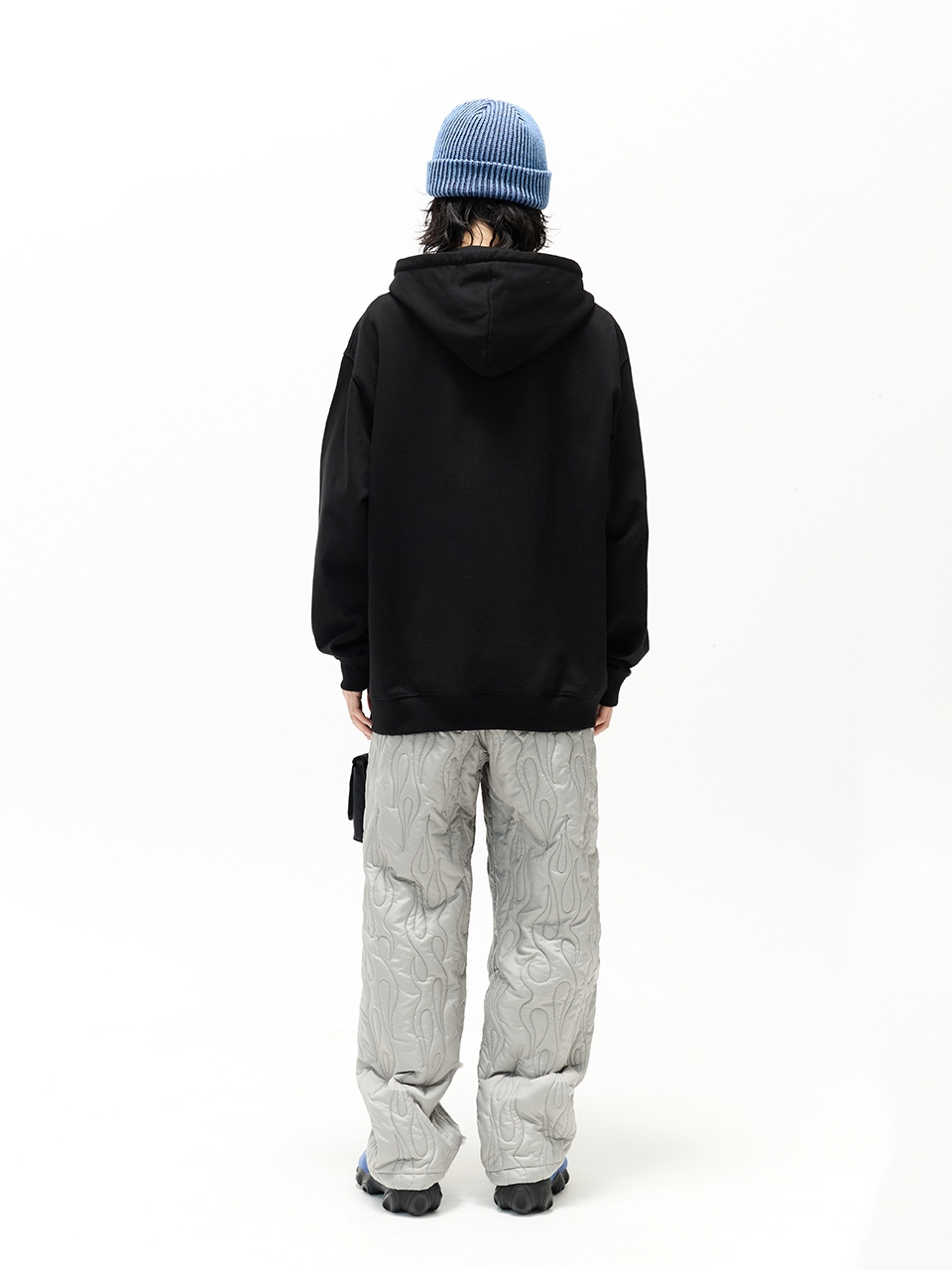 WORMHOLE LOGO HOODIE ZIP-UP BLACK 상세 이미지 8