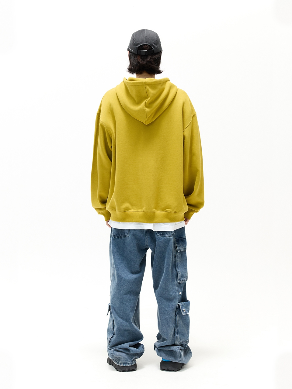 WORMHOLE LOGO HOODIE ZIP-UP OLIVE 상세 이미지 8