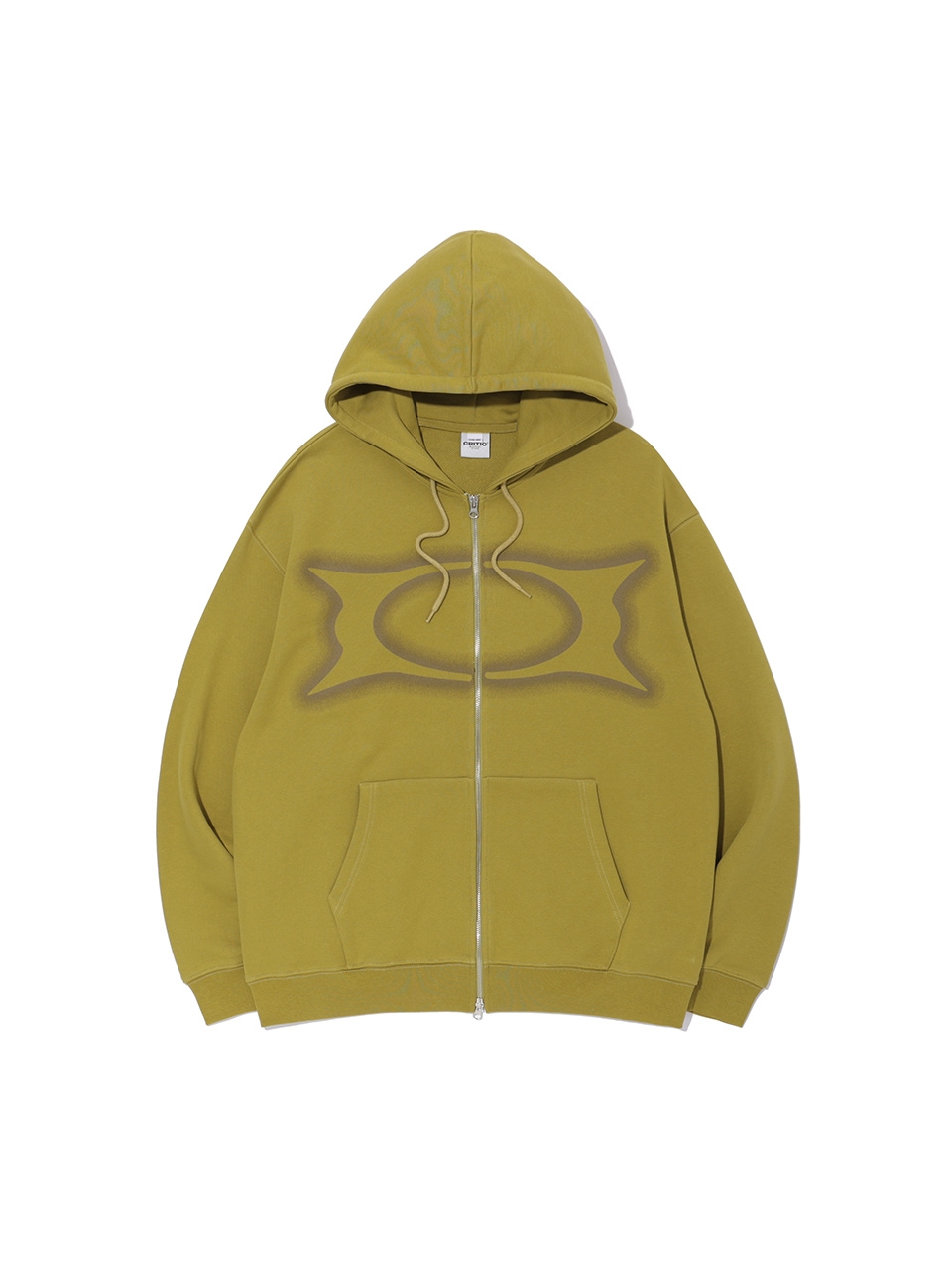 WORMHOLE LOGO HOODIE ZIP-UP OLIVE 상세 이미지 9