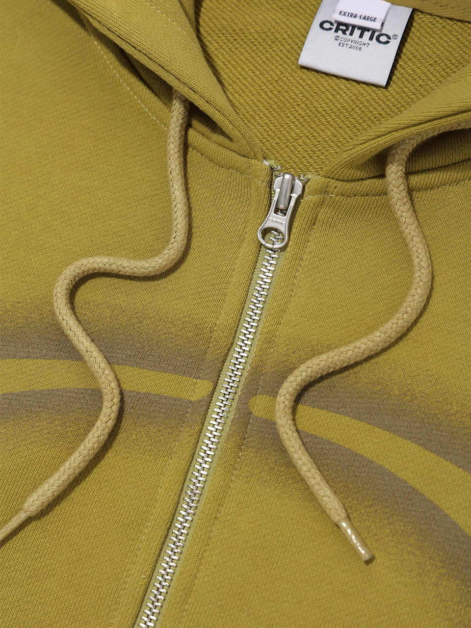 WORMHOLE LOGO HOODIE ZIP-UP OLIVE 상세 이미지 13