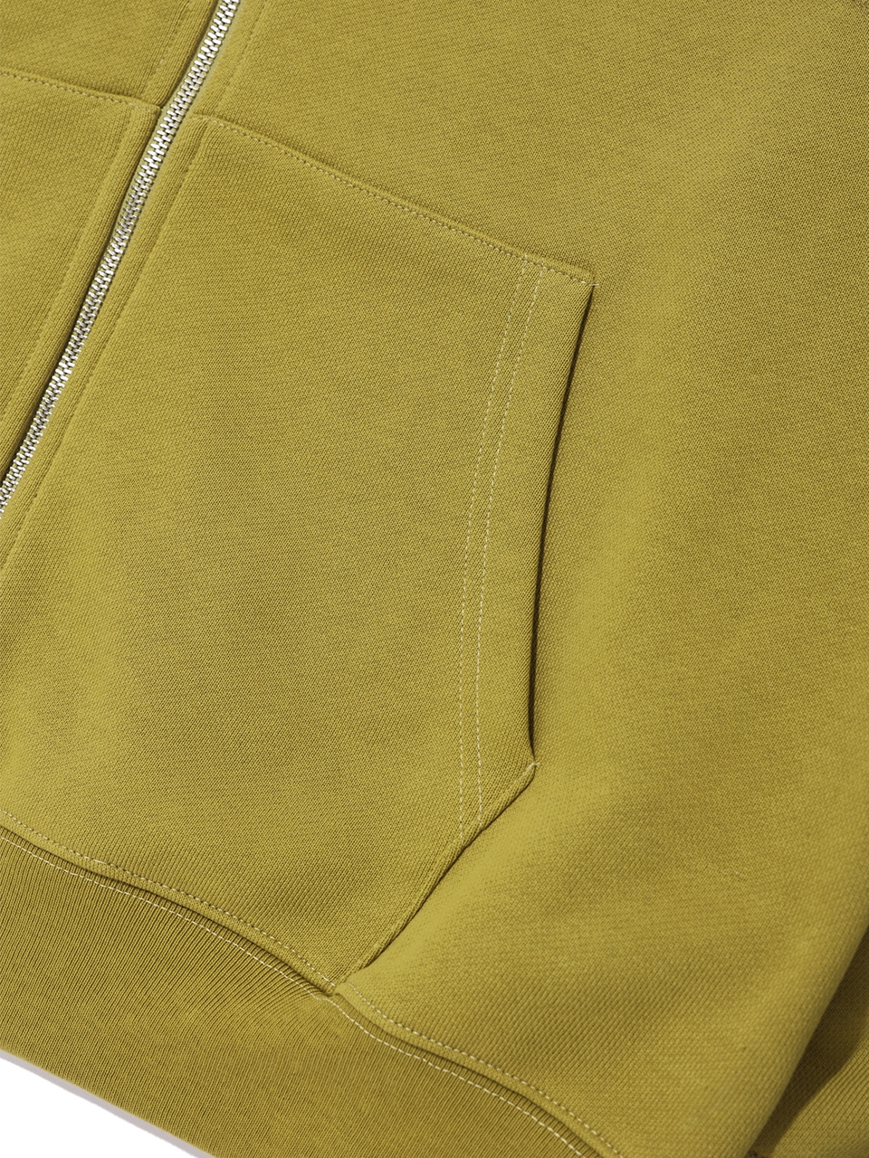 WORMHOLE LOGO HOODIE ZIP-UP OLIVE 상세 이미지 17