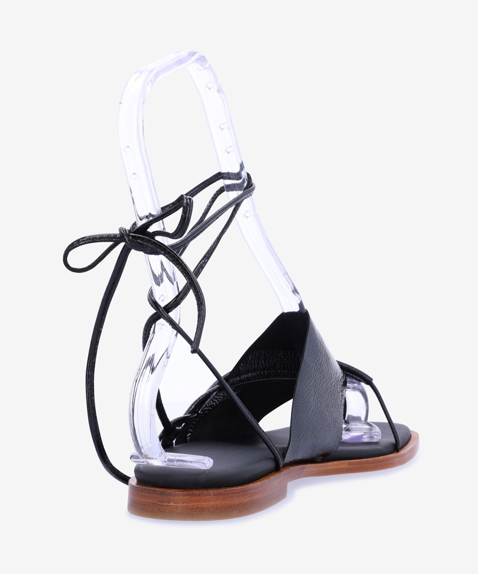 MUSINSA | HEREU Clava Sandals - Black / WFR23CLSH001