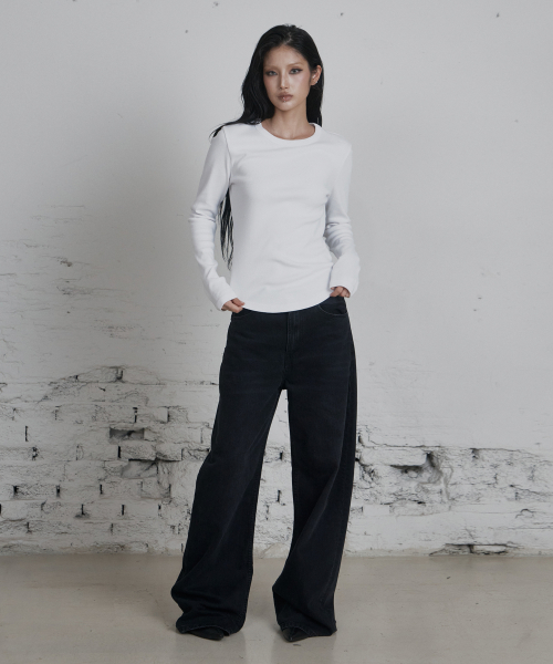 C 90S LINE BASIC LONG SLEEVE T-SHIRT_WHITE