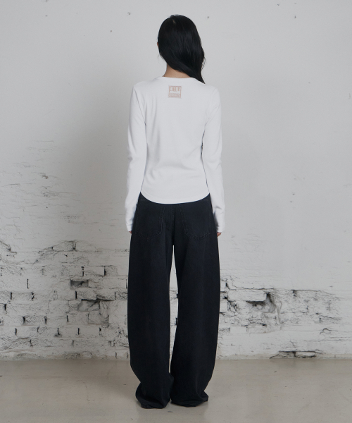 C 90S LINE BASIC LONG SLEEVE T-SHIRT_WHITE