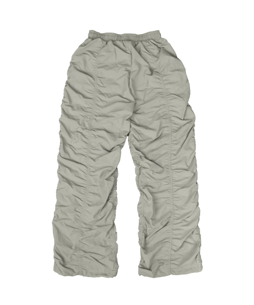 WAVE PUCKERING PANTS GREY BEIGE