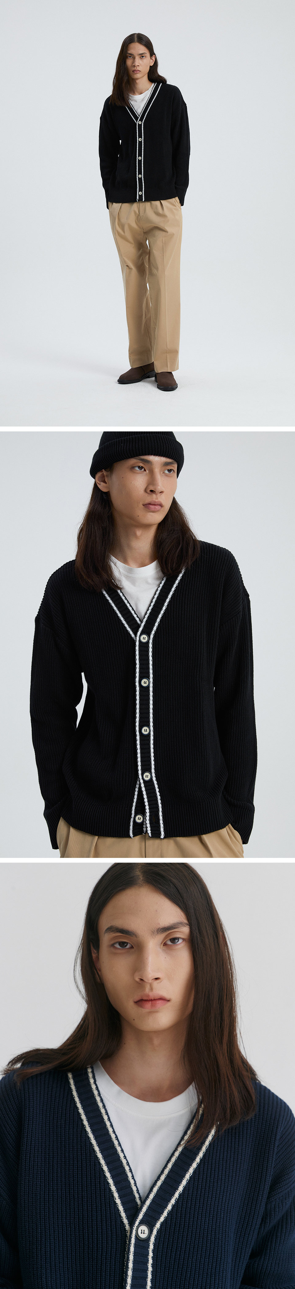 ★BTS着用BRAND★KNITTED★SOFT COTTON WAFFLE LINE CARDIGAN Softknit Waffle Cardigan – MONROW