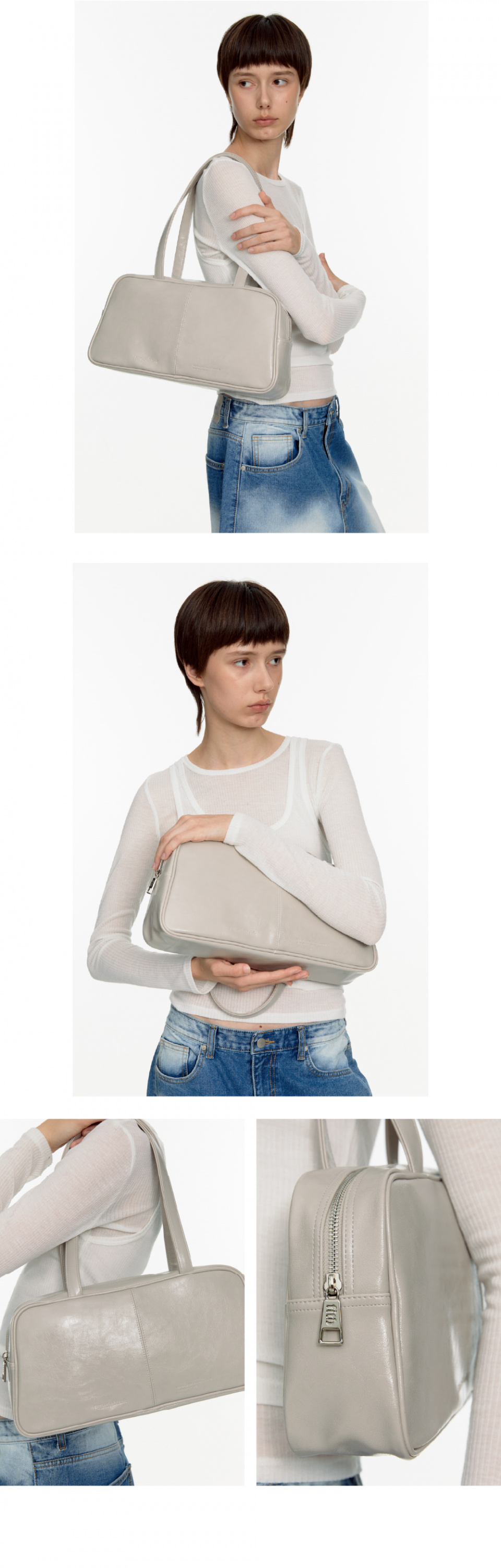 MUSINSA | FILLINTHEBLANK Trapezoid Baguette Shoulder Bag