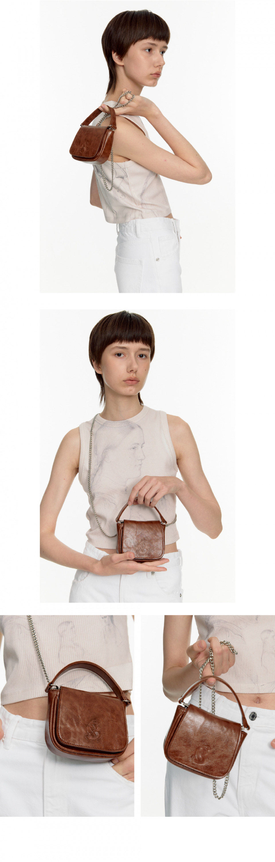 FILLINTHEBLANK★韓国★新作★Crack Leather Micro Bag 5色 Designer fashion, Seoul-fully created | W Concept