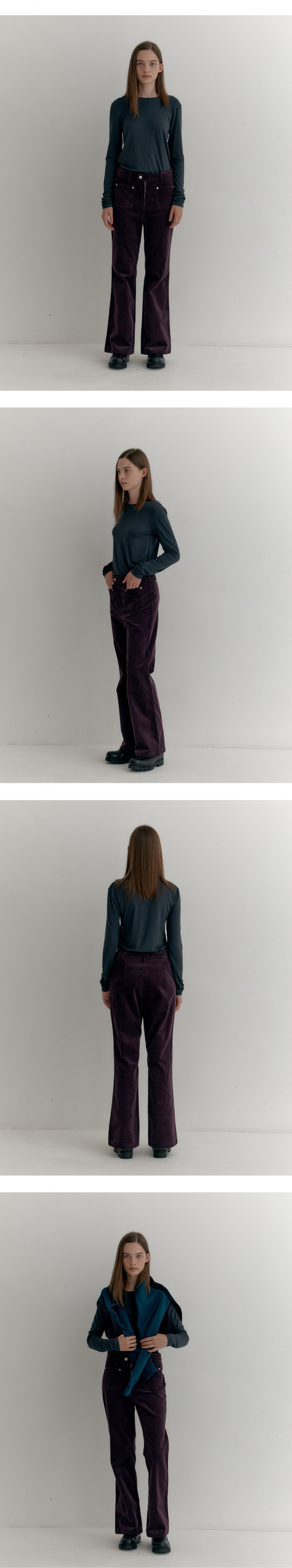 ◇ENZO BLUES◇ Corduroy Bootcut Pants Purple MUSINSA | ENZO BLUES Corduroy bootcut pants (Purple)