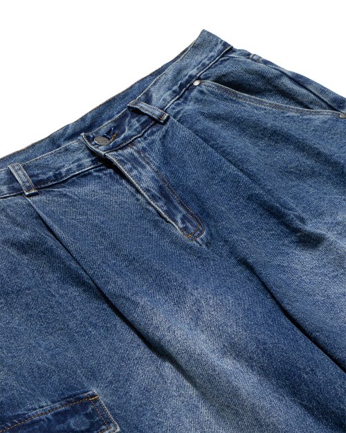 ONE TUCK ESSENTIAL PARACHUTE PANTS_INDIGO