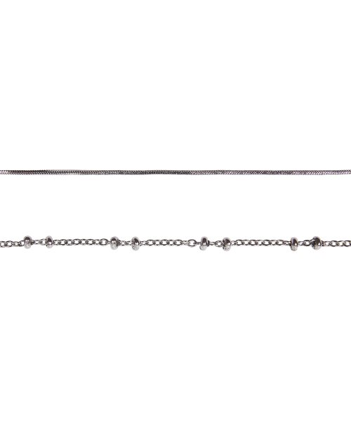 CH RIBBON NECKLACE(SILVER)