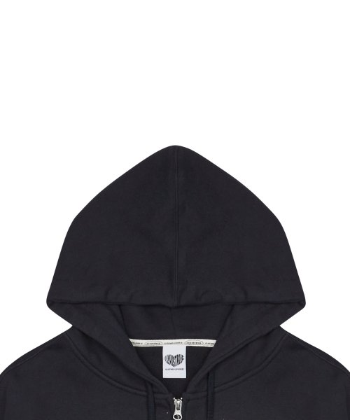 CH 2-WAY CROP HOOD ZIP UP(NAVY)