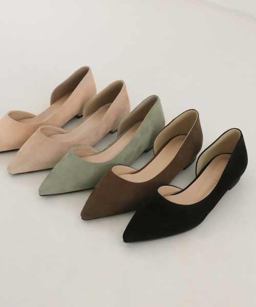 Ligadin Suede Flat Shoes (1.5cm)
