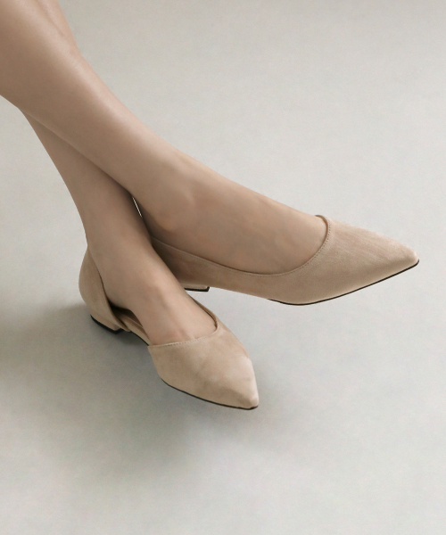 Ligadin Suede Flat Shoes (1.5cm)
