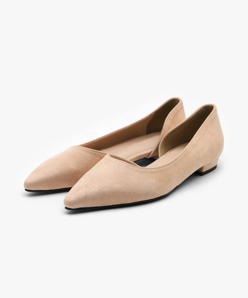 Ligadin Suede Flat Shoes (1.5cm)
