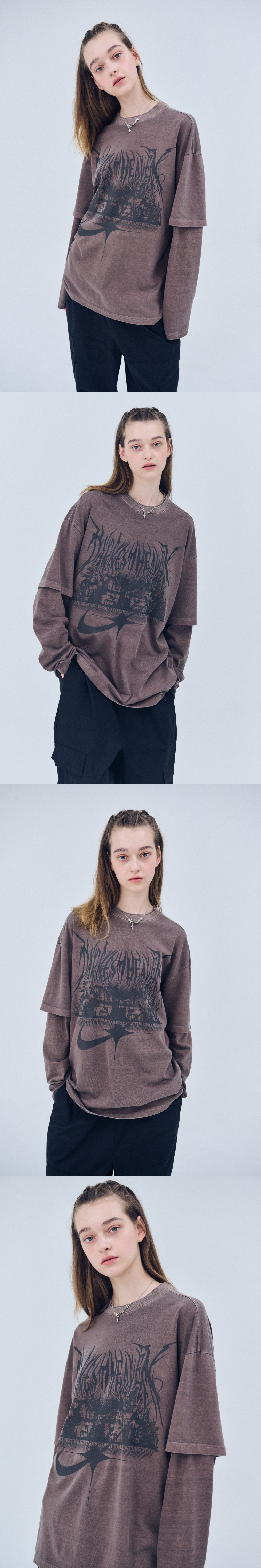 VISIONARY LAYERED PIGMENT LONG SLEEVE - 2 COLORS BEIGE