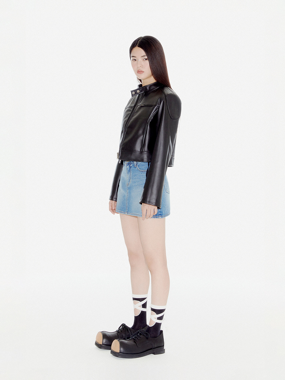 MUSINSA | YOUHEE BE MY YOUHEE BIKER JACKET BLACK